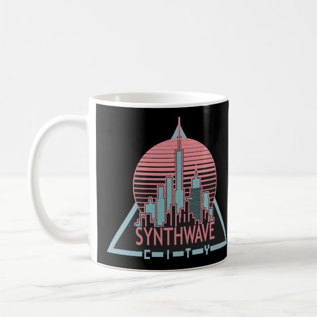 Synthwave City Kaffemugg (Vänster)