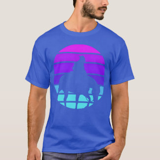Synthwave Cowboy Horse Wrangler Gift-flicka T Shirt