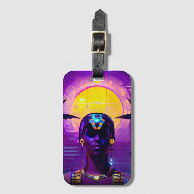 Synthwave Farao Bagagebricka (Framsida vertikal)