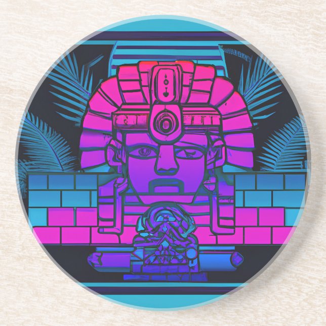 Synthwave Farao Underlägg (Framsidan)