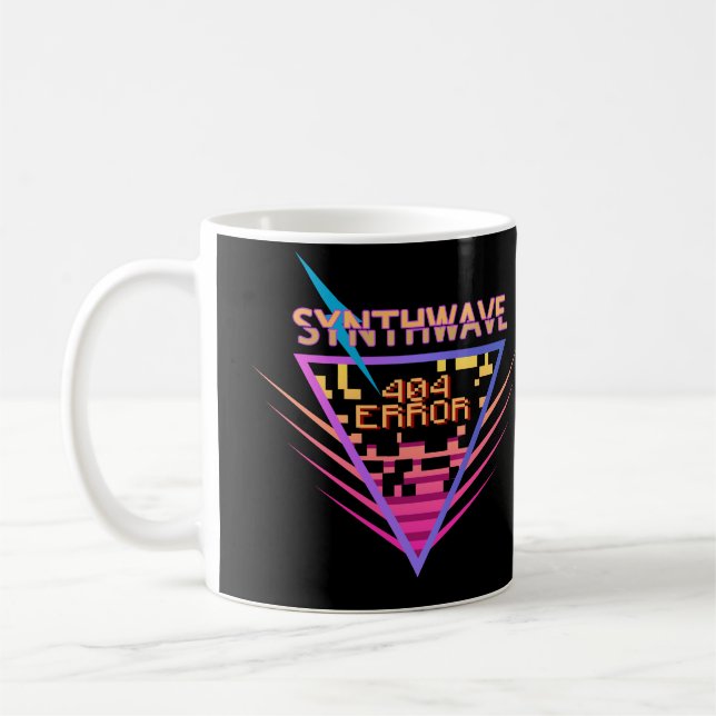 Synthwave Fel 404 Kaffemugg (Vänster)