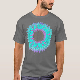Synthwave Flower Blommar 90s Vaporwave Solros T Shirt