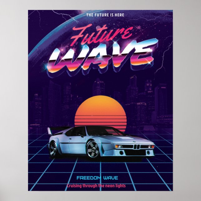 Synthwave future wave poster (Framsidan)