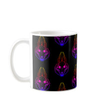 Synthwave Jackals Skull Coffee Mugg