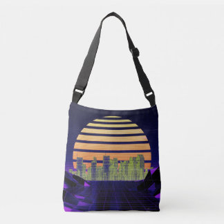 Synthwave Lila Crossbody Bag Axelväska