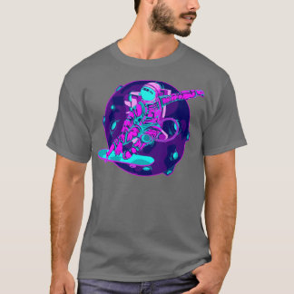 Synthwave Moon Space 80s Vaporwave Skateboarding A T Shirt