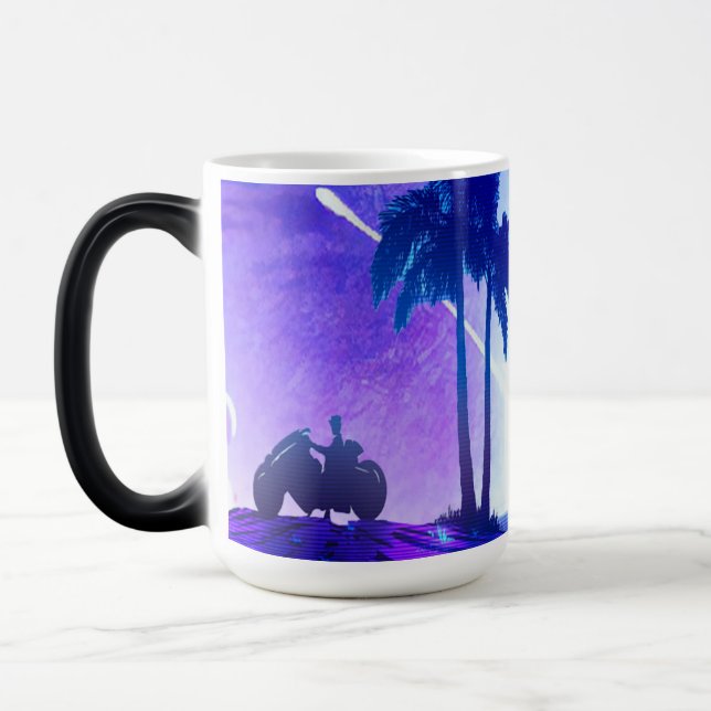 Synthwave Motorcykel Mugg (Vänster)