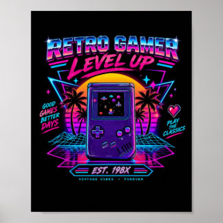 Synthwave Neon Arkadspel Väggkonst
