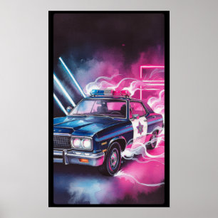 Synthwave Neon-polisbil Poster