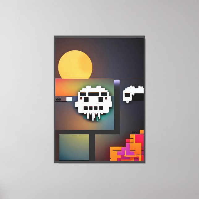 Synthwave Neuralitet Modernist Canvastryck (Framsida)
