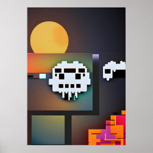 Synthwave Neuralitet Modernist Poster