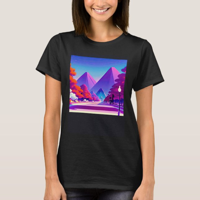 Synthwave outrun retrowave futuresynth sci fi  14 t shirt (Framsida)