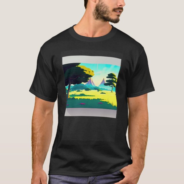Synthwave outrun retrowave futuresynth sci fi 77 t shirt (Framsida)