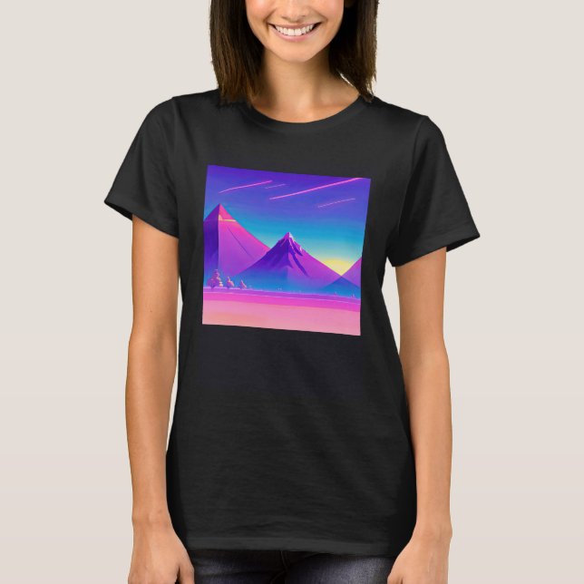 Synthwave outrun retrowave futuresynth sci-fi  78 t shirt (Framsida)