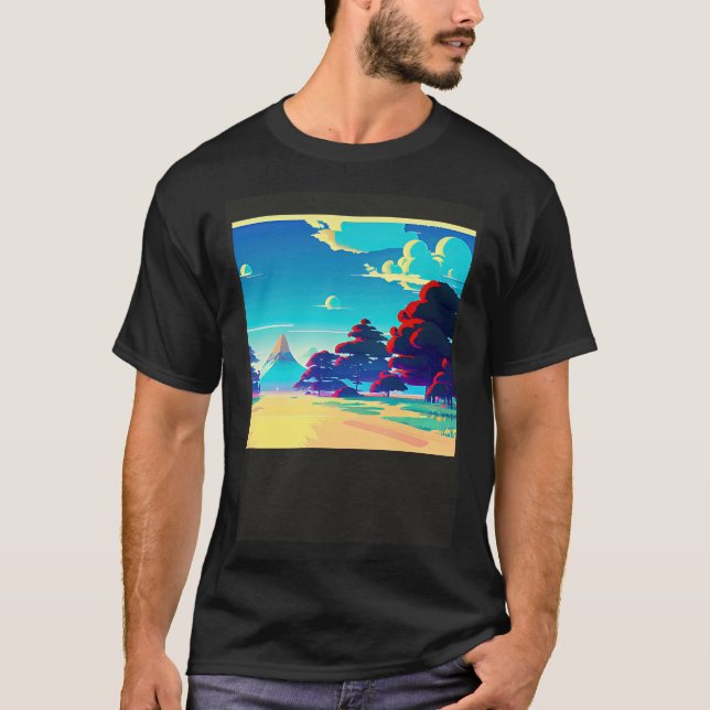 Synthwave outrun retrowave futuresynth sci fi 88 t shirt (Framsida)