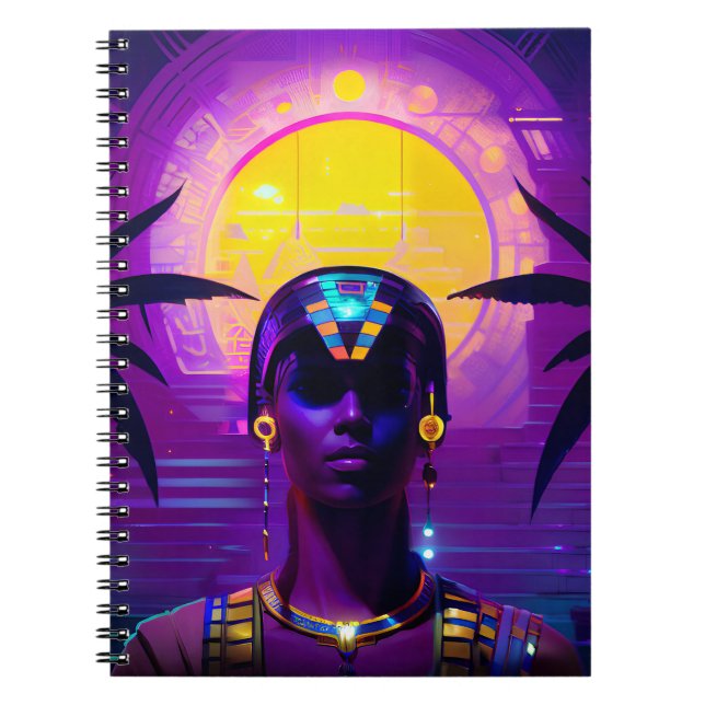 Synthwave Pharaoh Anteckningsbok (Framsidan)