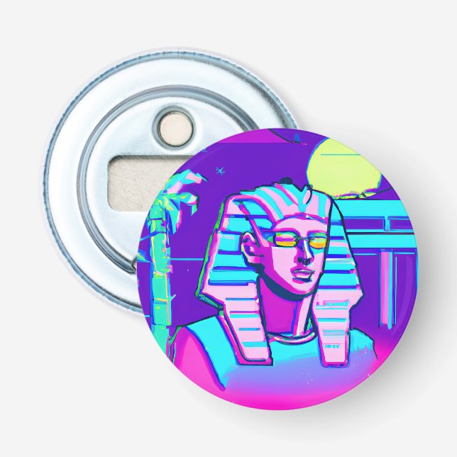 Synthwave Pharaoh Flasköppnare (Framsidan)