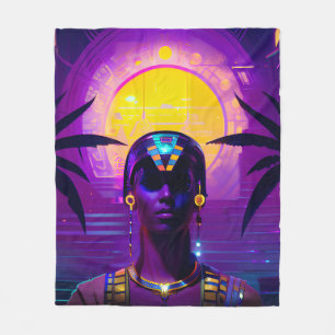 Synthwave Pharaoh Fleecefilt