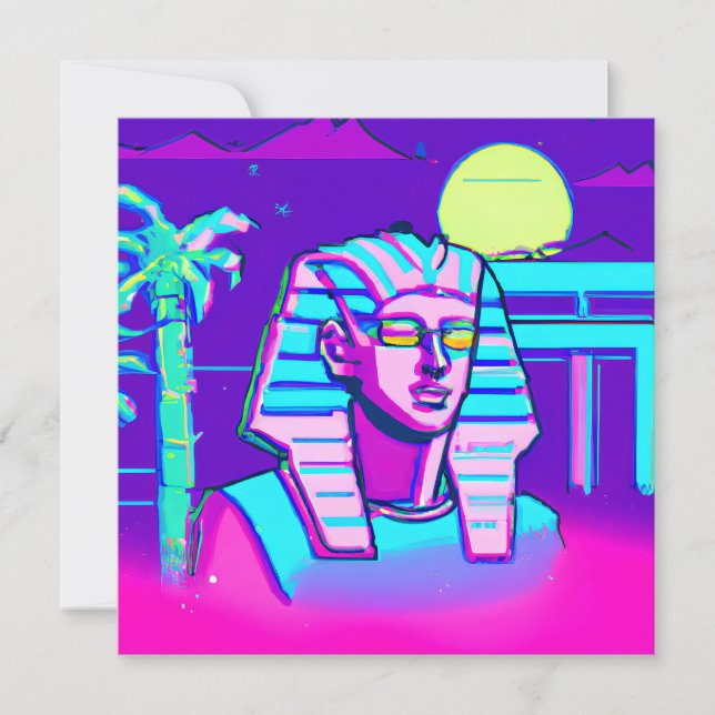 Synthwave Pharaoh Inbjudningar (Framsida)