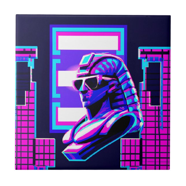 Synthwave Pharaoh Kakelplatta (Framsidan)