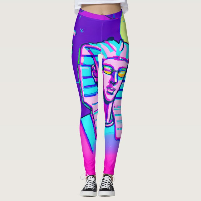 Synthwave Pharaoh Leggings (Framsida)