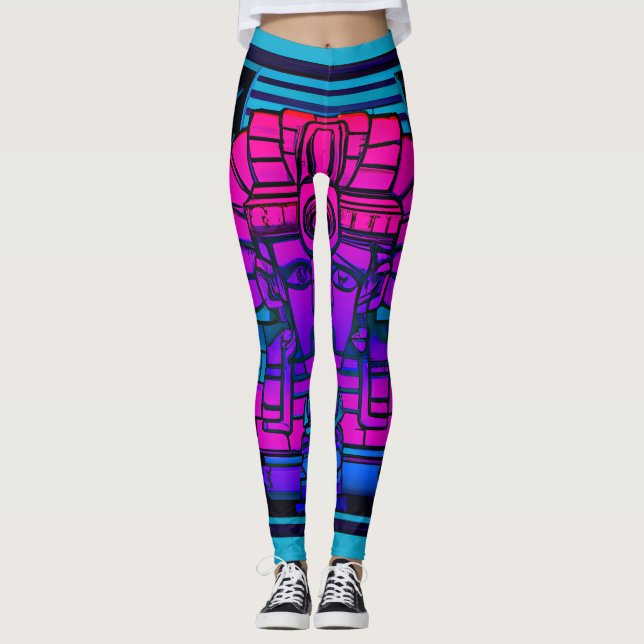 Synthwave Pharaoh Leggings (Framsida)