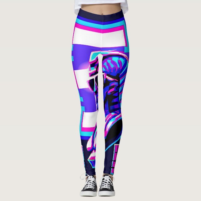 Synthwave Pharaoh Leggings (Framsida)