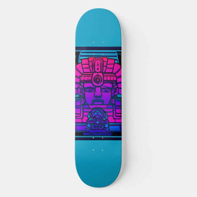 Synthwave Pharaoh Mini Skateboard Bräda 18,5 Cm (Framsida)
