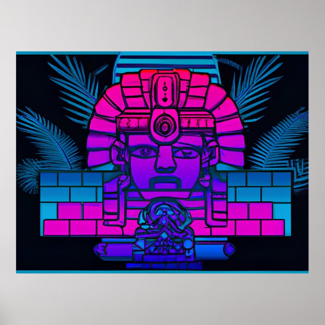 Synthwave Pharaoh Poster (Framsidan)