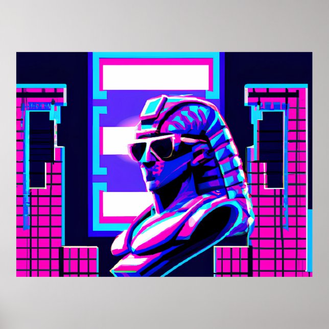 Synthwave Pharaoh Poster (Framsidan)