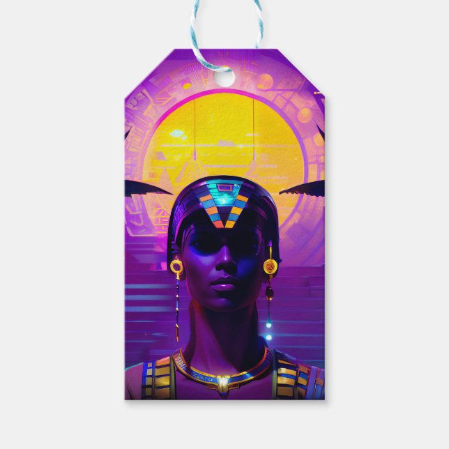 Synthwave Pharaoh Presentetikett (Framsidan)