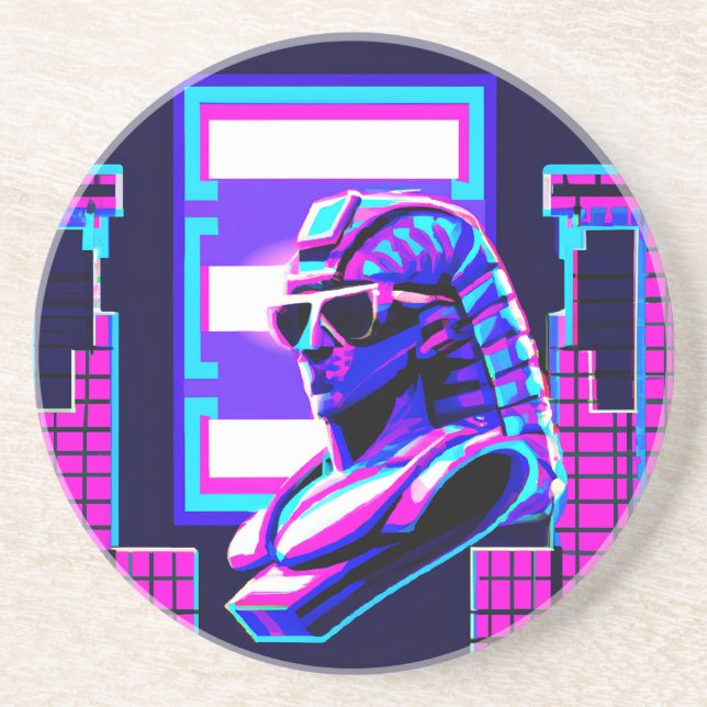 Synthwave Pharaoh Underlägg (Framsidan)