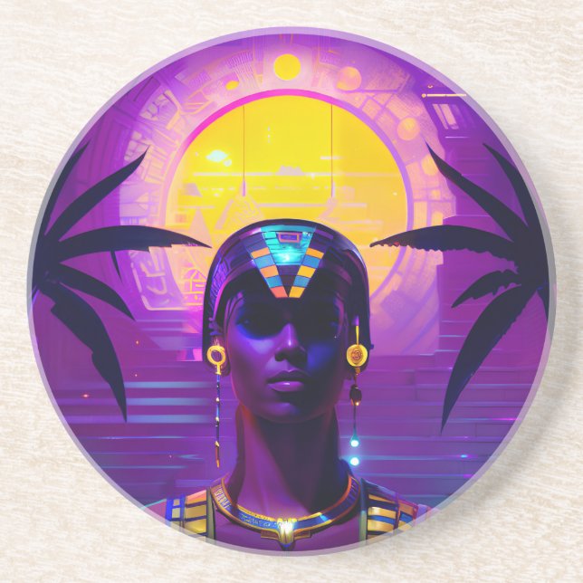 Synthwave Pharaoh Underlägg (Framsidan)