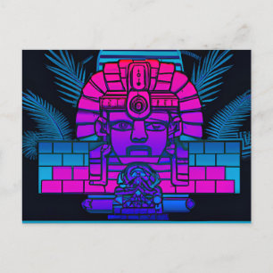 Synthwave Pharaoh Vykort