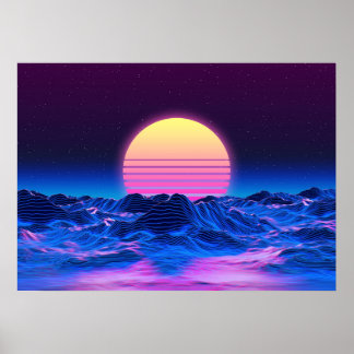 Synthwave-Poster | Retrowave Wall Art Poster