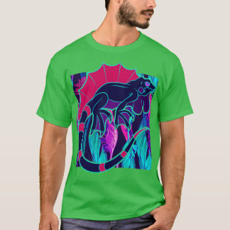 Synthwave Reptile Älskare Pet Lizard Owner Iguana T Shirt