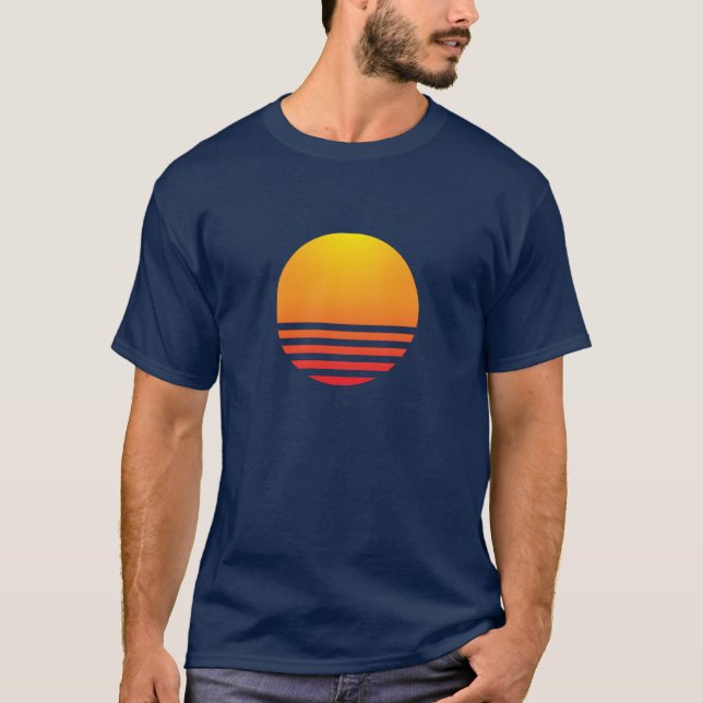 Synthwave Sol T Shirt (Framsida)