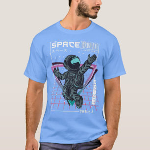 Synthwave Space Astronaut Aesthetic Cyberpunk Vapo T Shirt