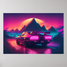 Synthwave Speedster: Synthesize the Sands (Sands-s Poster