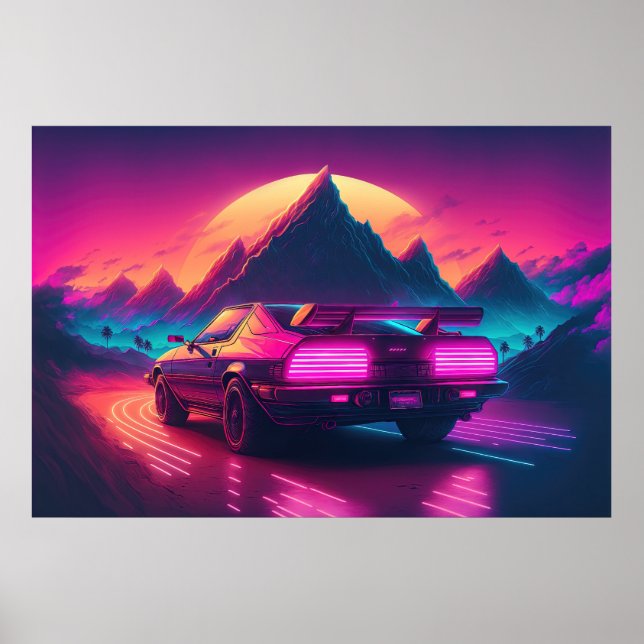 Synthwave Speedster: Synthesize the Sands (Sands-s Poster (Framsidan)