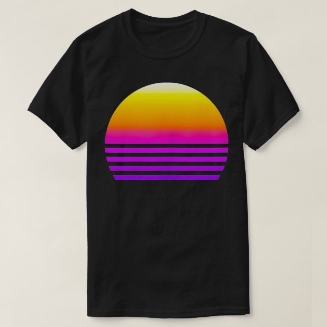 Synthwave Sunset T Shirt (Design framsida)