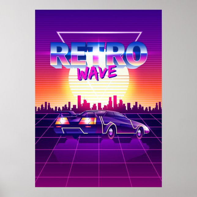 Synthwave-utrymme: Retrowave Poster (Framsidan)
