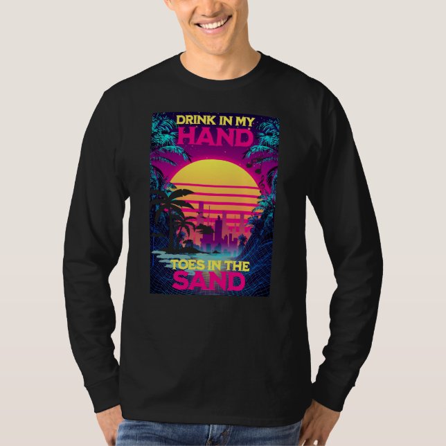 Synthwave Vaporwave Retro 80s kan inte användas T Shirt (Framsida)