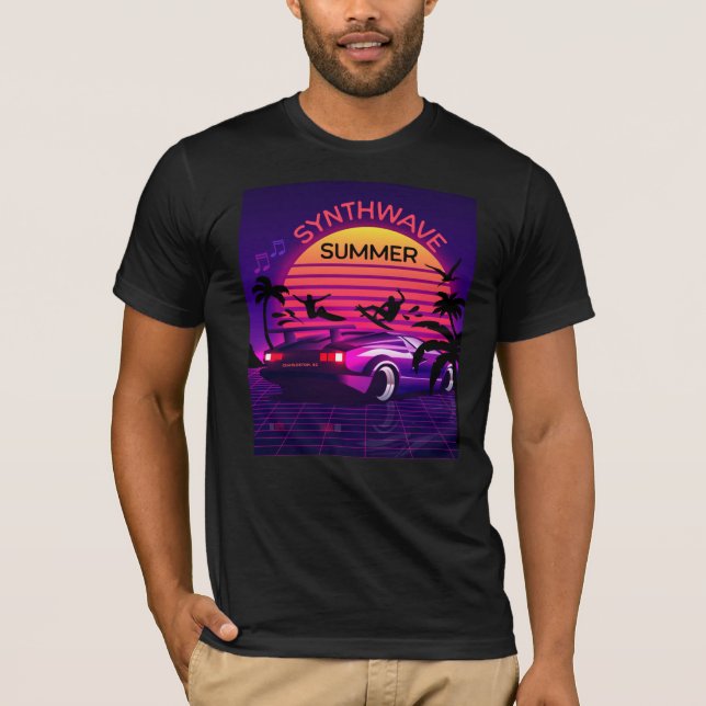 Synthwave Vaporwave Retro 80s T-Shirt kan inte anv (Framsida)