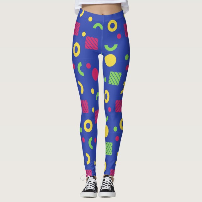 Synthwave/Vaporwave Stil Yoga Leggings (Framsida)