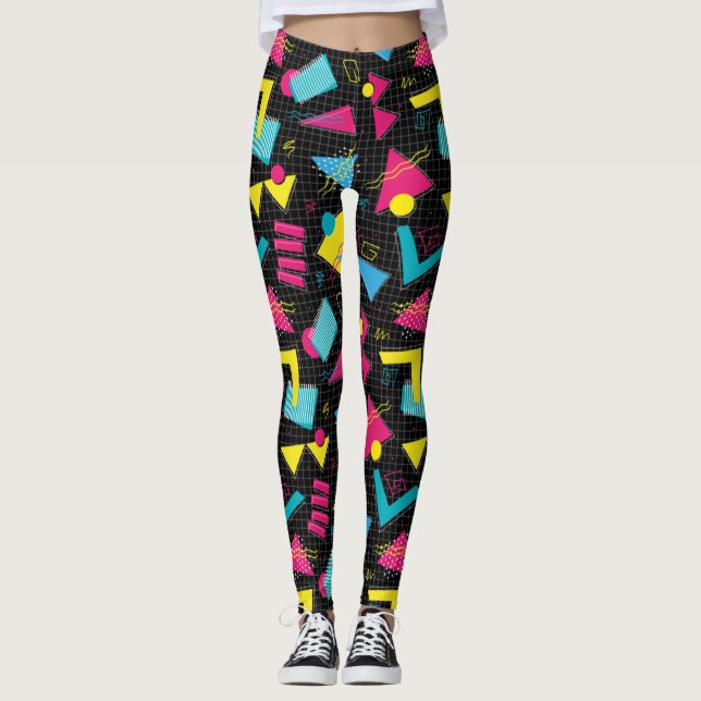 Synthwave/Vaporwave Stil Yoga Leggings (Framsida)