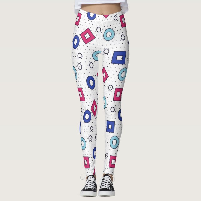 Synthwave/Vaporwave Stil Yoga Leggings (Framsida)