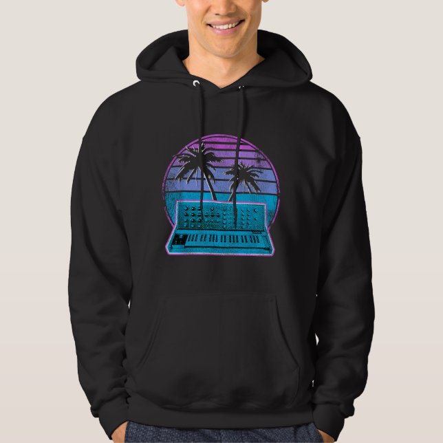 Synthwave Vintage Retrowave Pastell Goth Analog Sy Hoodie (Framsida)