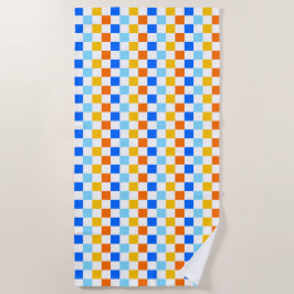 Syra grön svart schackbrädemönster strandduk