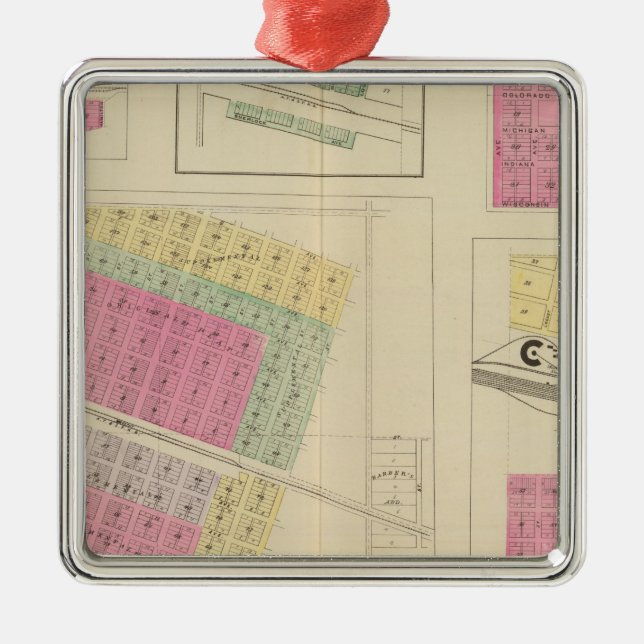 Syracuse Coolidge, Hudson, Loco, Kansas Julgransprydnad Metall (Framsidan)